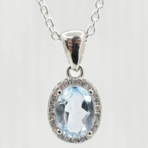 925 Blue topaz Necklace