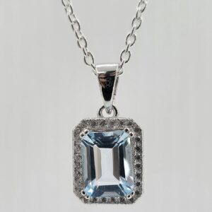 925 Blue Topaz Necklace