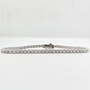 14k 2.98ctw Natural Diamond Tennis Bracelet
