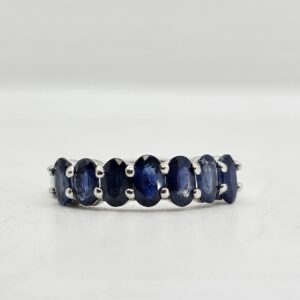 14k 2.4ctw Sapphire Seven Stone Band