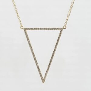 14k Triangular Diamond Necklace