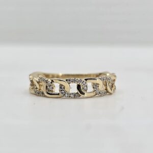 14k .13ctw Curb Link Ring