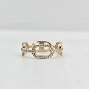 14k .18ctw Diamond Paper Clip Ring