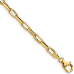 14k Semi-Solid Paper Clip Bracelet