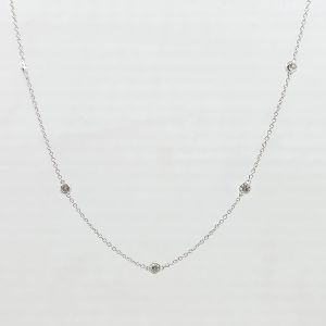 14k 1.05ctw Diamond By The Yard Necklace