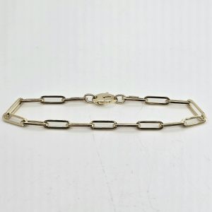 14k 4mm Paperclip Bracelet