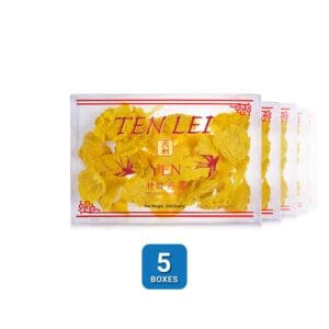 Ten Lei Yen Red Label 5 Box Medium Broken Golden Edible Bird's Nest