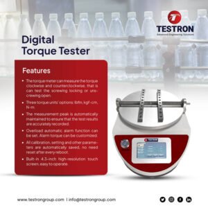 Testron- Digital Torque Tester for bottle caps, digital cap torque tester