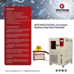 SO2 H2S CO2 HCL Corrosion Noxious Gas Test Chamber