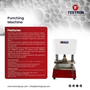 Pneumatic Punch Press Machine for ASTM and ISO test specimen preparation.