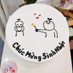Bánh Sinh Nhật Vẽ Hình Hàn Quốc