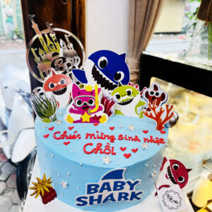 Bánh Sinh Nhật Gia Đình Cá Mập Baby Shark