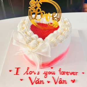 Bánh Sinh Nhật Hình Trái Tim Lãng Mạn the cati cake