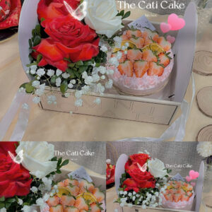 Bánh Kem 8-3 kèm hoa tươi the cati cake