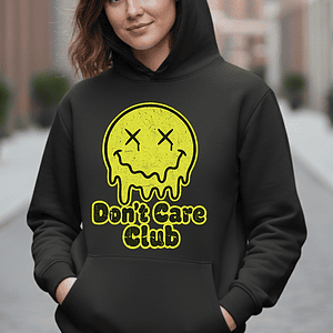 Don't Care Club Black Hoodie
