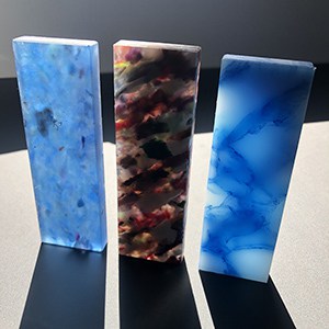 Decorative panels made from recycled waste
