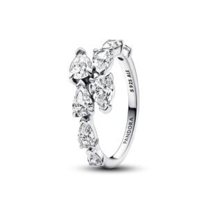 Каблучка Pandora асиметрична з паве 193004C01