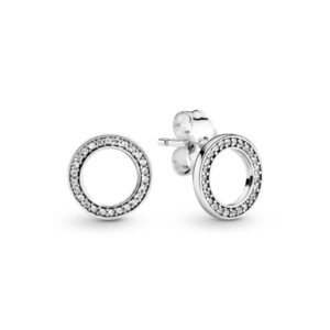Сережки Pandora "Блискуче коло" 290585CZ