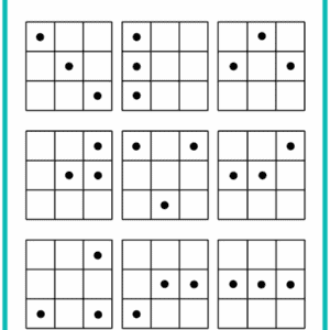 запомни и расставь точки, развитие внимания и памяти, тест на память, диагностика памяти, объем внимания