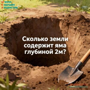 Сколько земли содержит яма глубиной 2 метра