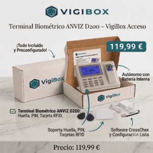 D200 – Terminal Control de Presencia Biométrico Autónomo ANVIZ