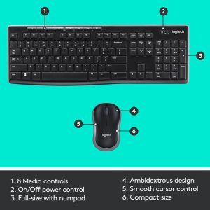 Combo Inalambrico Teclado Y Mouse Logitech Mk270