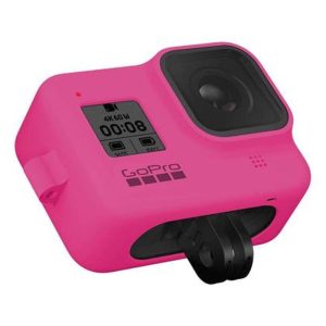Funda Silicone Sleeve y Lanyard Kit GoPro HERO8 electrico rosa