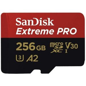 Memoria MicroSD UHS-I 256GB Sandisk Extreme Pro CL10 U3 con adaptador SDSQXCZ-256G-GN6MA