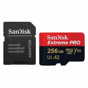 Memoria MicroSD UHS-I 256GB Sandisk Extreme Pro CL10 U3 con adaptador SDSQXCZ-256G-GN6MA