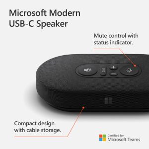 Microsoft Modern USB-C Speaker Speakerphone Tech 8KZ-00001