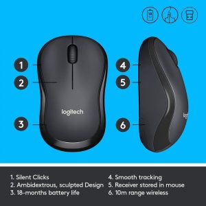 Mouse Inalambrico Logitech M220 Graphite