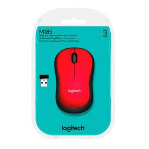 Mouse Logitech m185 Inalambrico Rojo