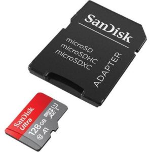 SanDisk Tarjeta de Memoria Ultra MicroSDXC con Adaptador 120 mb-s SDSQUA4-128G-GN6MA