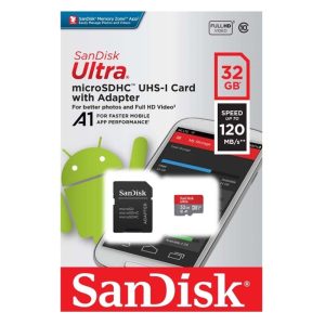 SanDisk Ultra Tarjeta de Memoria microSD con Adaptador SD 32GB SDSQUA4-032G-GN6MA
