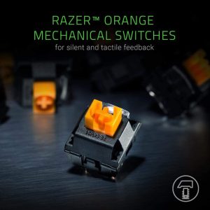 Teclado mecanico alambrico Razer BlackWidow Lite Silencioso Switch naranja Teclado en Ingles