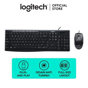 Combo Teclado y Mouse Logitech Mk200 Multimedia Usb