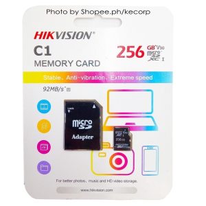 Hikvision C1 256GB MicroSDXC 10 MBs HS TF C1 STD 256G A
