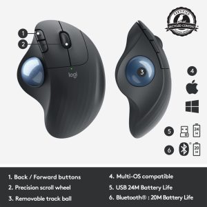 Mouse Logitech Ergo M575 Wireless Trackball Black