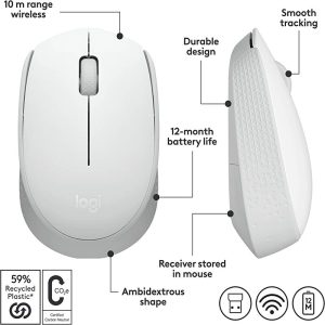 Mouse Logitech M170 Blanco Wireless 910-006864