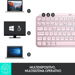 Teclado Logitech MX KEYS Mini Rose