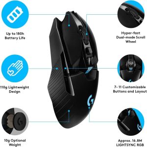 Mouse Gaming Logitech G903 Lightspeed Wireless 910 005670