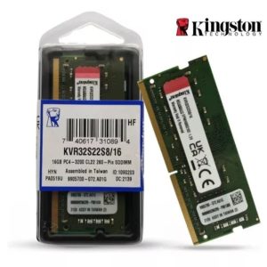 Memoria RAM Kingston 16GB ValueRAM color verde KVR32S22S8