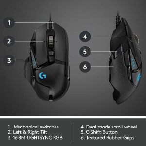 Mouse Logitech G502 Hero RGB 910-005469