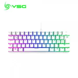 Teclado Mecánico Gamer Vsg Mintaka Blanco Switch Azul