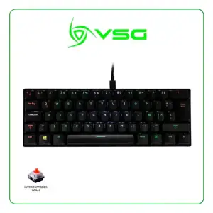 Teclado VSG Mintaka Negro Rojo 60%
