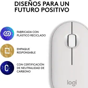 Mouse Bluetooth Logitech Pebble2 m350s Blanco 910-007047