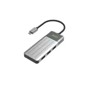 Hub Adaptador Multipuerto Acer 5 En 1 Usb 3.2 Gen 1 Tipo-c Color Plateado