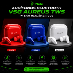 Audífonos Bluetooth VSG Aureus TWS In Ear Inalámbricos