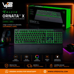 Teclado Gamer Razer Ornata V3 X Low Profile RGB Español 100% RZ03-04471100-R311