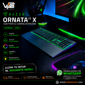 Teclado Gamer Razer Ornata V3 X Low Profile RGB Español 100% RZ03-04471100-R311